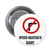 Pas tourne-à-droite dans le patinage de vitesse badges avec agrafe