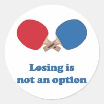 Pas un ping-pong d'option autocollants