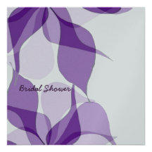 Passion nuptiale de pourpre de douche invitations personnalisables