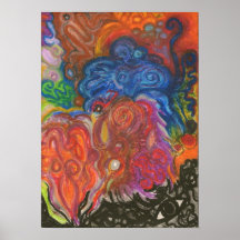 Pastel abstrait d'huile posters