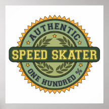 Patineur authentique de vitesse posters