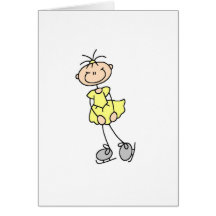 Patineur de glace dans la carte jaune