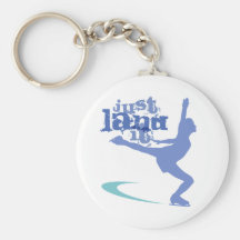 patineur de glace de justlandit porte-clé