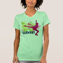 Patineur de glace de papillon t-shirts