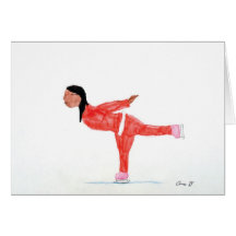 Patineur de glace de vacances carte