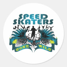 Patineurs de vitesse fous adhésif