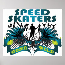 Patineurs de vitesse fous posters