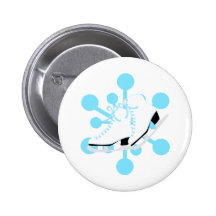 Patins de glace de flocon de neige badges