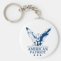 Patriote américain (bleu) porte-clé