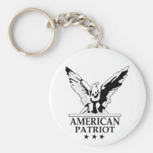 Patriote américain (noir) porte-clef