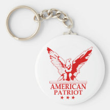 Patriote américain (rouge) porte-clef