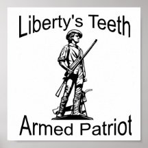 Patriote armé des dents de la liberté posters