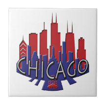 Patriote de newwave d'horizon de Chicago Carreau