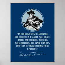 Patriote - Mark Twain Affiche