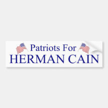 Patriotes pour Herman Caïn Autocollant Pour Voiture