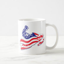 Patriotique-Sledder Tasse À Café