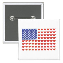 Patriottisch Polair Beer de V.S. Speldbuttons
