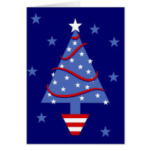Patriottische Kerstboom Wenskaarten