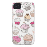 Patroon van de het snoepcake van Cupcake het zoete Case-Mate iPhone 4 Hoesjes