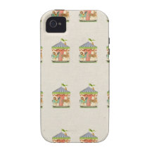 Patroon van het de vintage paarden retro paard van vibe iPhone 4 case