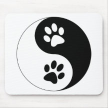 Pattes de chien de Yin Yang Tapis De Souris