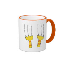 Pattes espiègles drôles de bande dessinée d'éraflu mug à café
