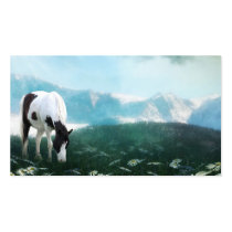 Pâturage du cheval de peinture cartes de visite