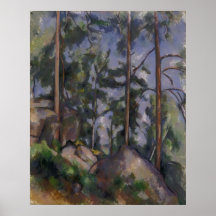 Paul Cézanne - pins et roches Affiches