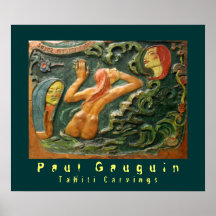 Paul Gauguin : Découpages du Tahiti Affiche