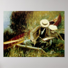 Paul Helleu esquissant avec son épouse Affiche