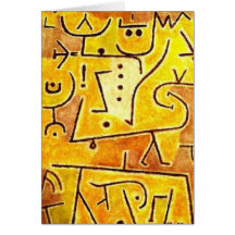 Paul Klee - gilet rouge Carte De Vœux