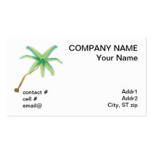 paume tropicale cartes de visite professionnelles