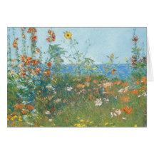 Pavots de Hassam les ", île de carte de bancs" -