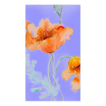 Pavots Modèles De Cartes De Visite