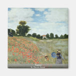 Pavots par Claude Monet Aimant