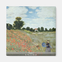 Pavots par Claude Monet Aimant