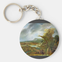 Paysage avec l'obélisque par Rembrandt Porte-clefs