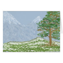 Paysage de montagne cartes de vœux