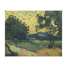 Paysage de Van Gogh au crépuscule 1890 Toiles Tendues
