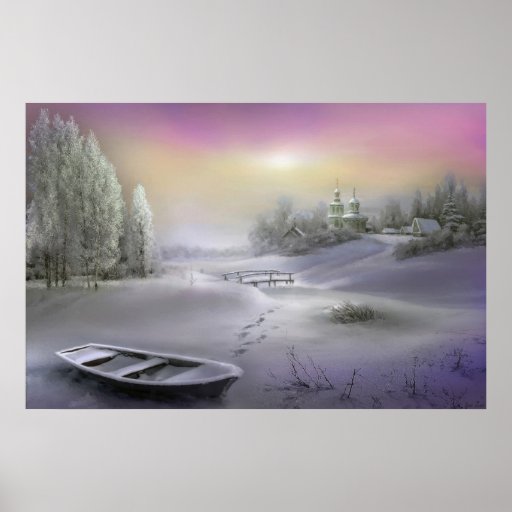 Paysage d'hiver posters