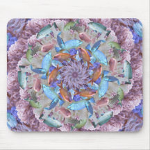 Paysage marin kaléïdoscopique aux pastels lumineux tapis de souris