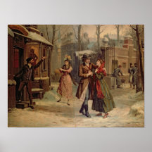Paysage pour la scène avec Mimi et Rodolfo Affiches