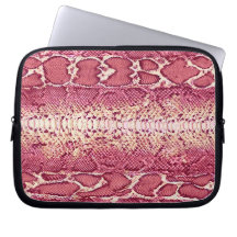 Peau de serpent rose exotique #3 housses ordinateur