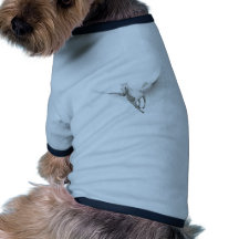 Pegasus blanc tee-shirt pour toutou