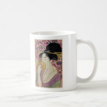 Peigne de Kushi par Kitagawa Utamaro Mugs À Café