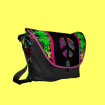 Peignez le sac messenger au signe de paix d'éclabo sacs messenger