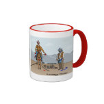 Peignez les tasses de cowboys de ville