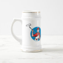 Peintre de Chambre avec la bande dessinée de roule Mug