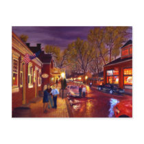 Peinture à l'huile de paysage de paysage urbain de carte postale