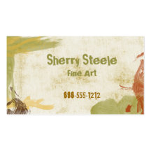Peinture acrylique modèle de carte de visite